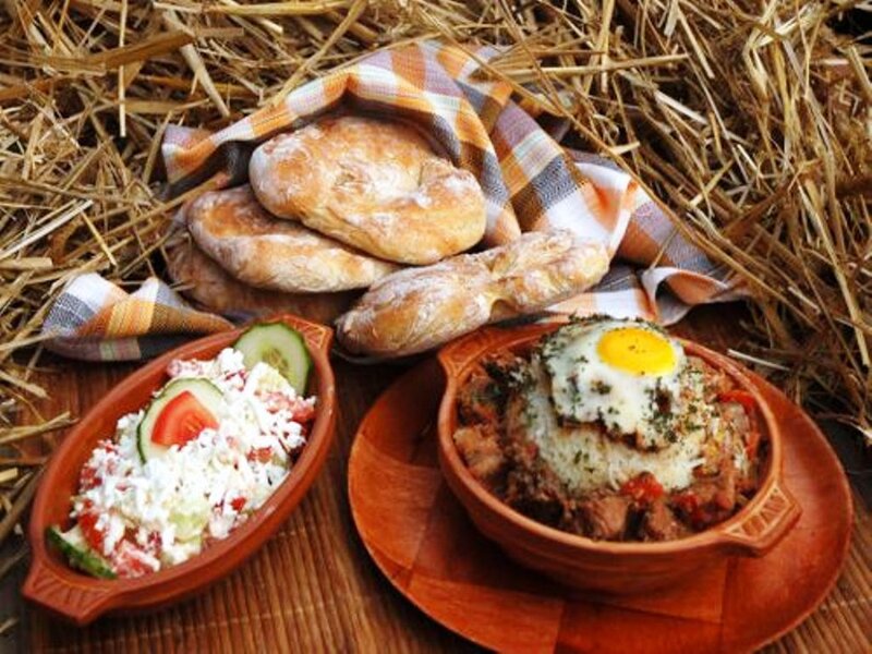 Bulgarian Dish with Bread