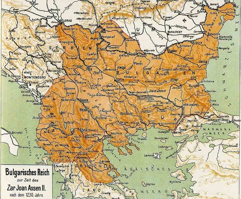 Bulgarian Empire map