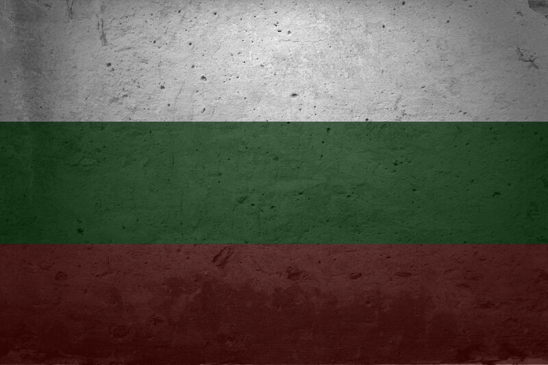 Bulgarian flag on concrete