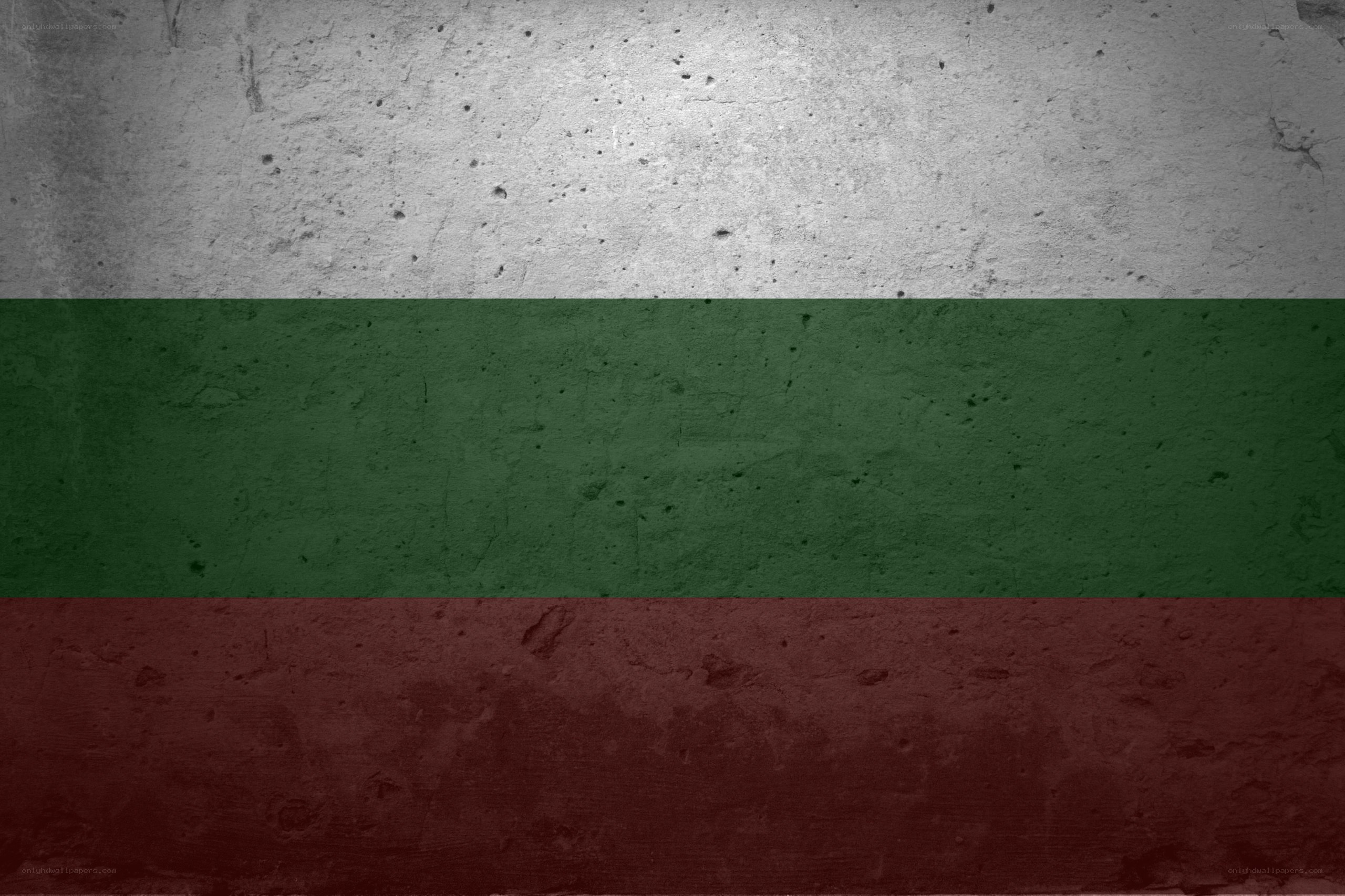 Bulgarian flag on concrete