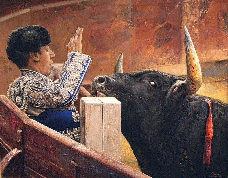 Bull and Matador — Black