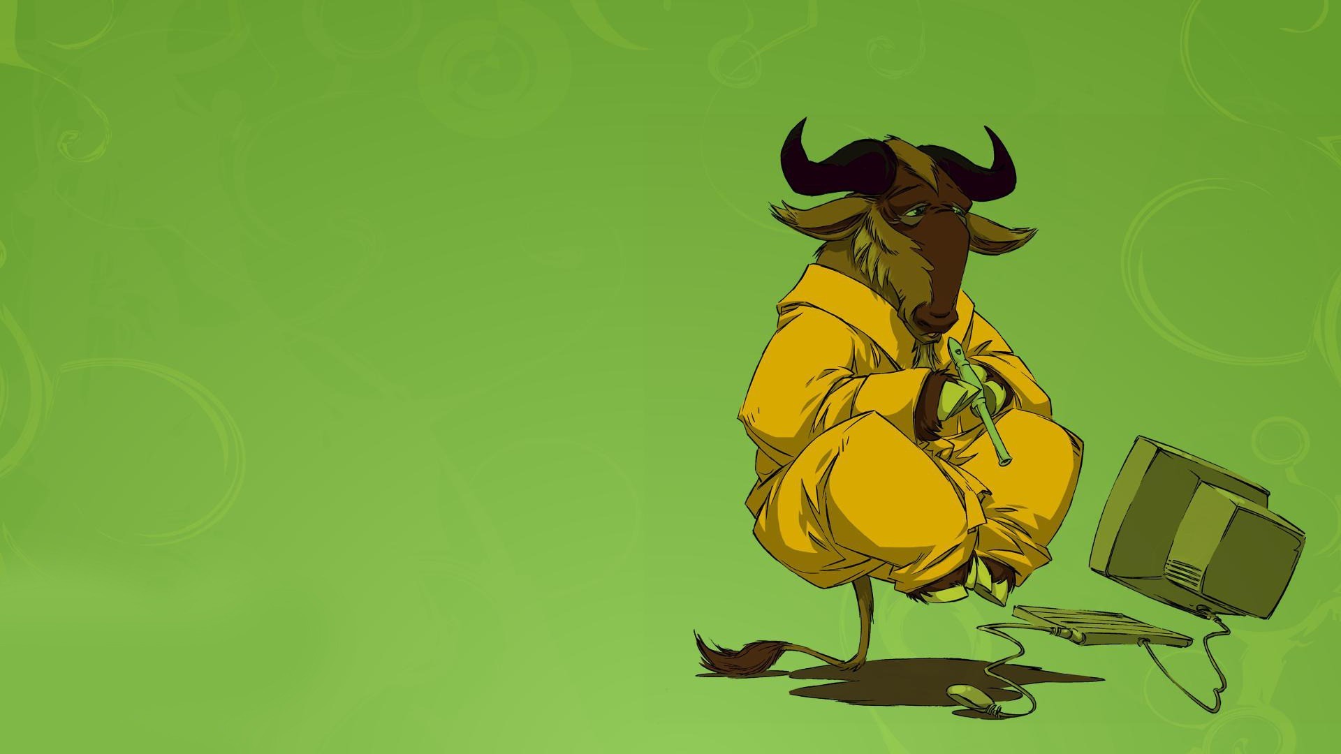 bull character using computer