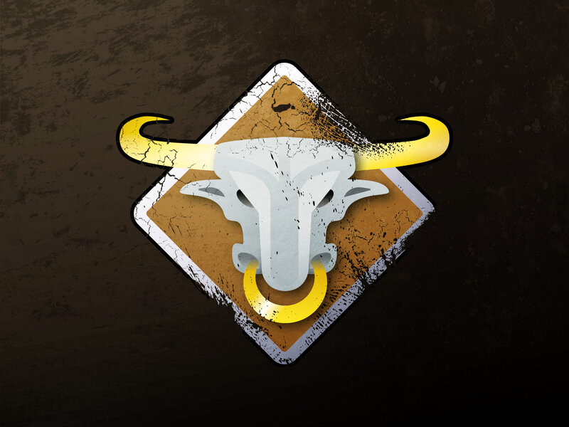 bull head logo design
