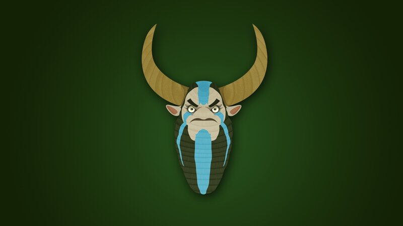 Bull-headed Creature — Green