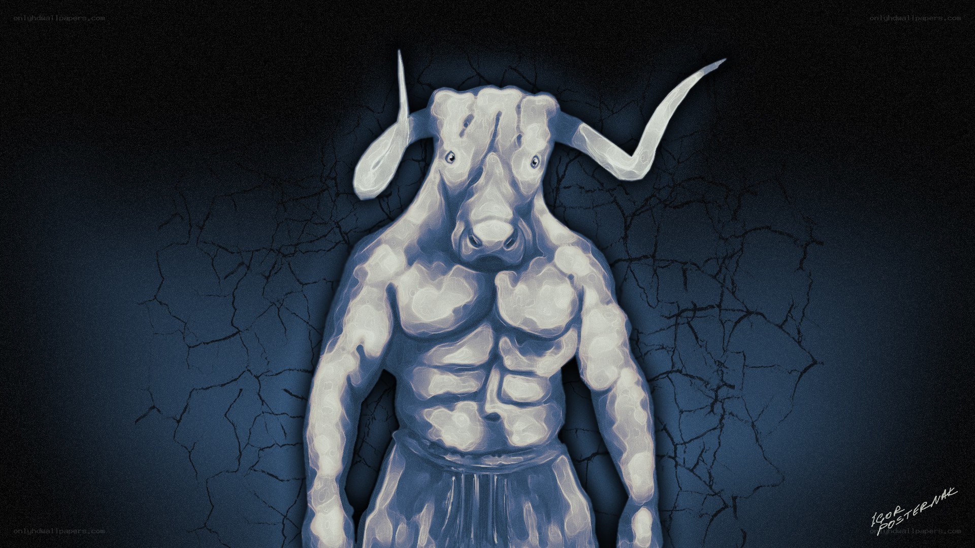 bull-headed warrior figure
