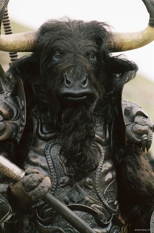 Bull-headed warrior in armor