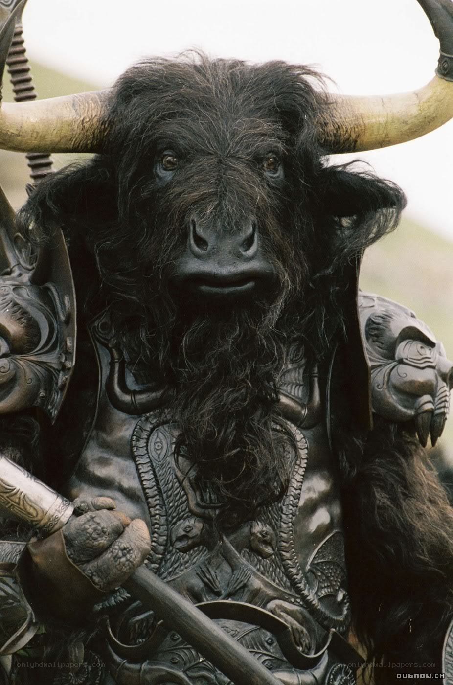Bull-headed warrior in armor
