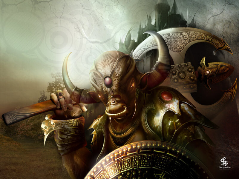 Bull-headed warrior with axe