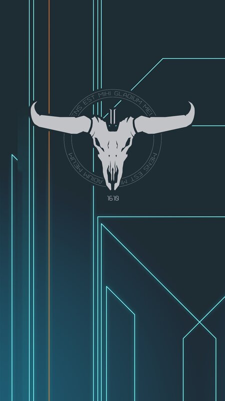 Bull Skull Logo — Blue