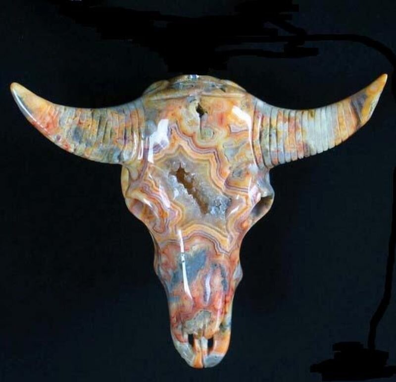 Bull Skull Sculpture