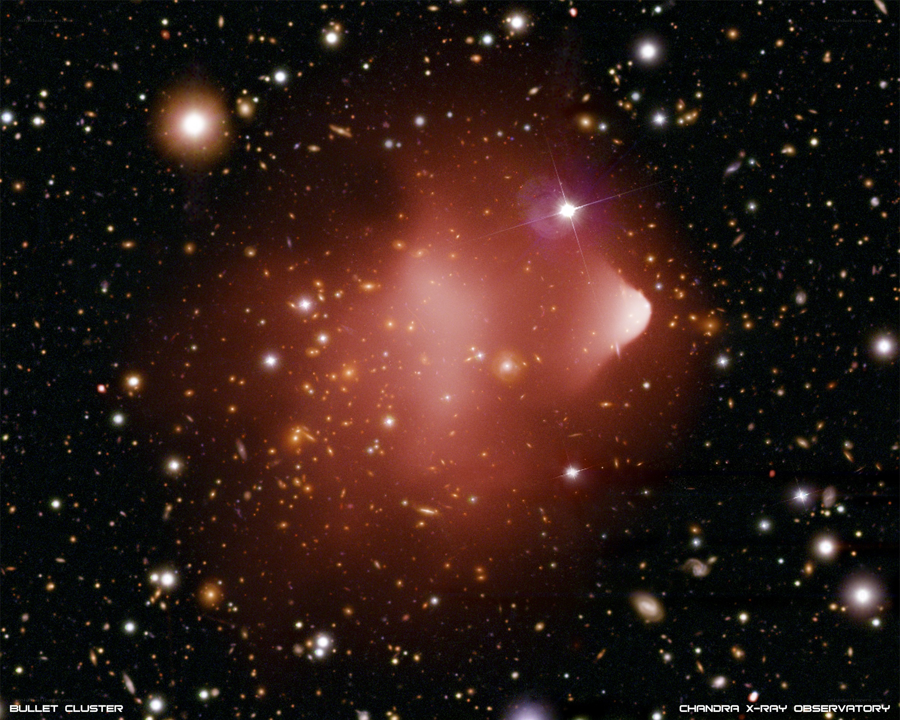 Bullet Cluster in space
