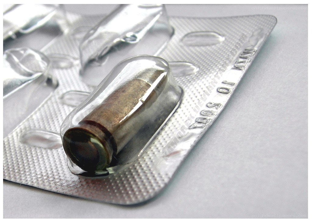 Bullet in a blister pack