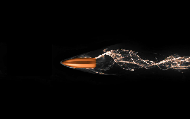 Bullet in Motion — Black, Dramatic, Photograph, Smoke, Light Trails