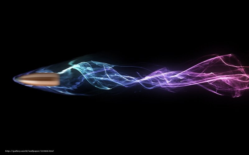 Bullet in motion with energy trail