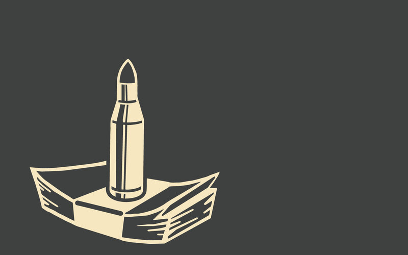 bullet on book illustration