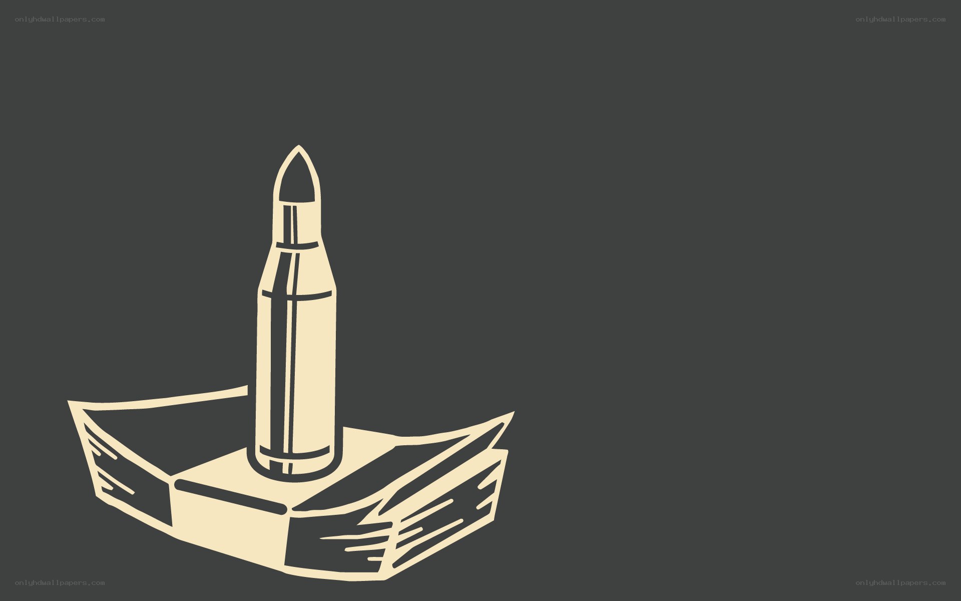 bullet on paper boat