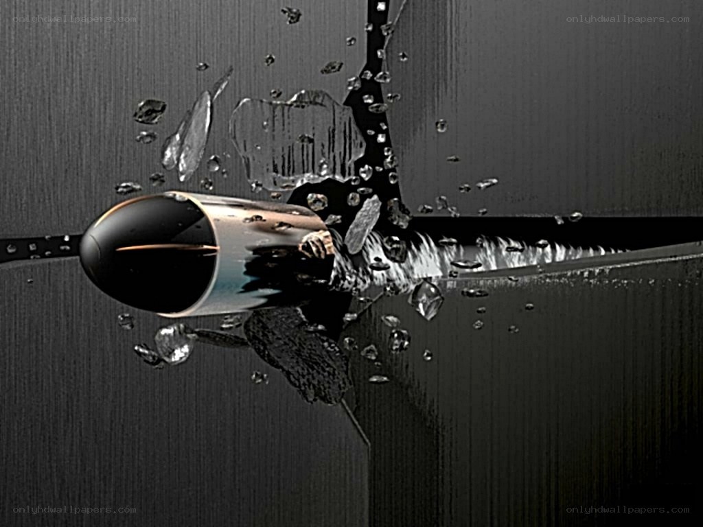 bullet piercing glass