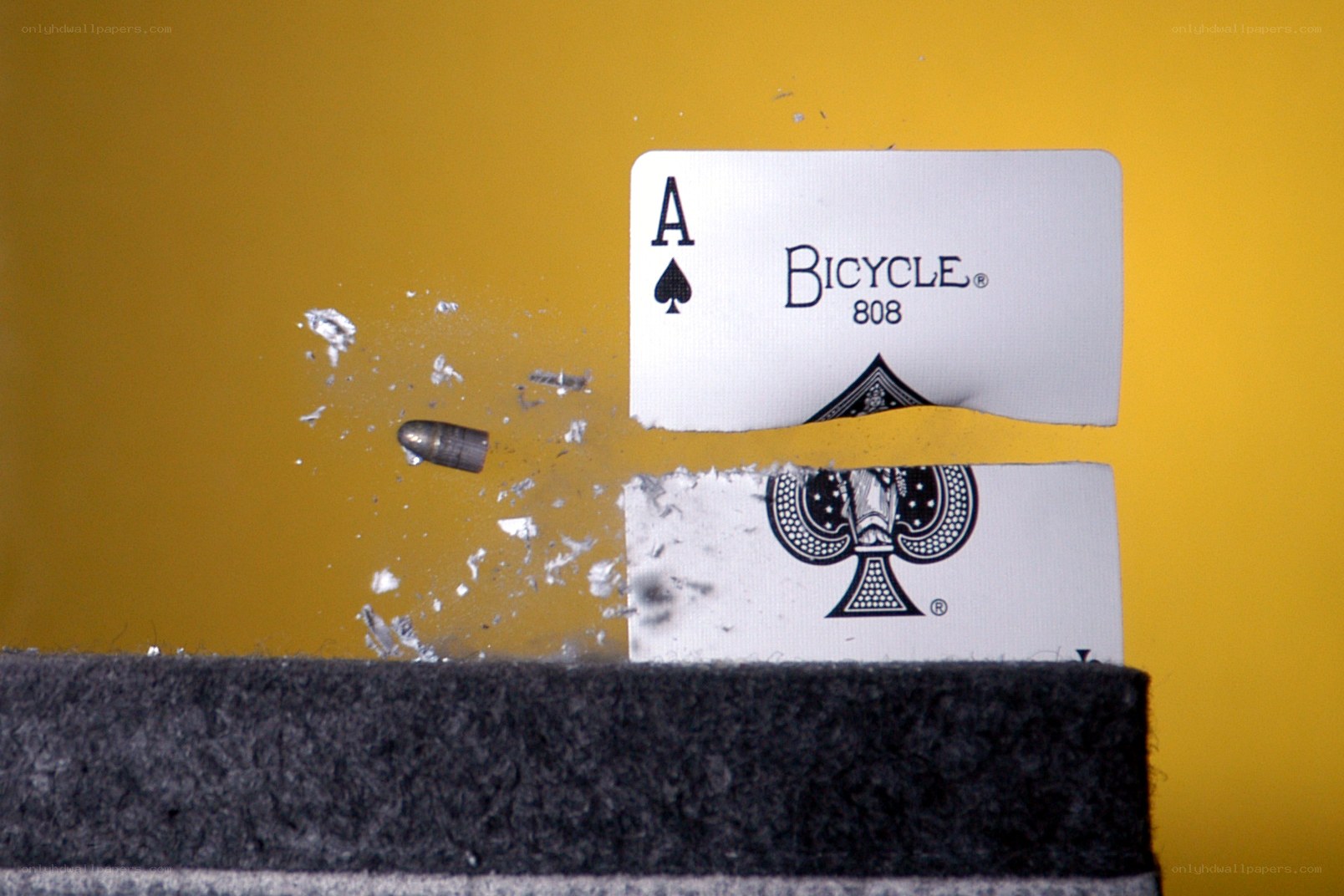 Bullet piercing playing card