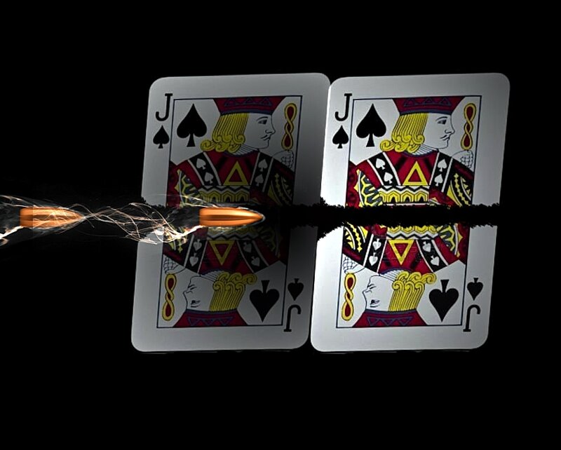 Bullet Piercing Playing Cards — Black