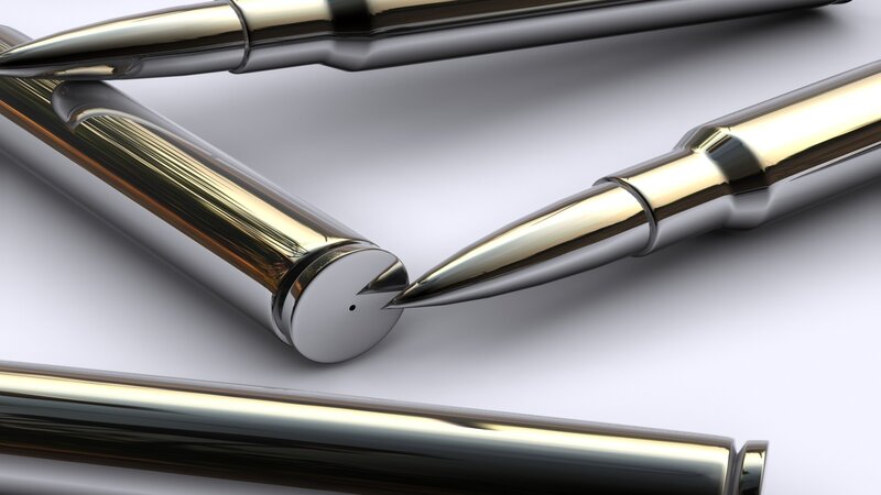 Bullet-shaped pens