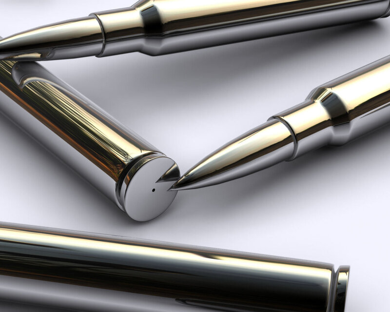 Bullet-shaped Pens — Silver