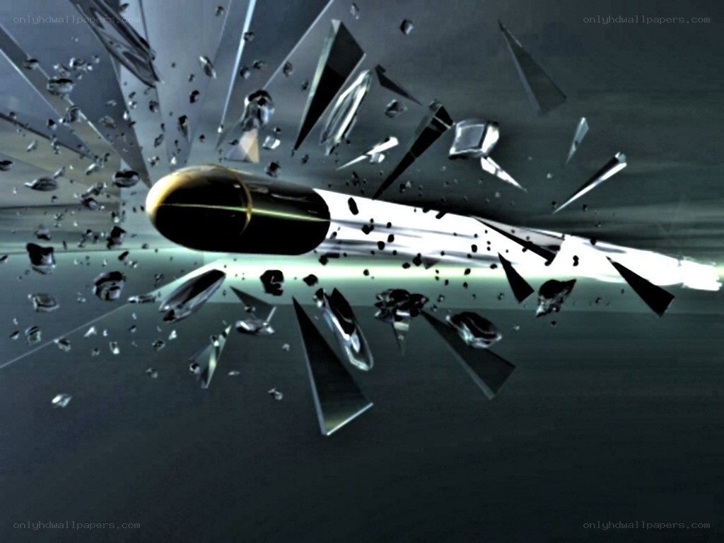bullet shattering glass
