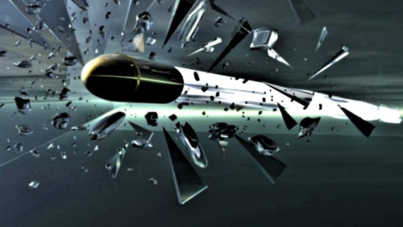 bullet shattering glass