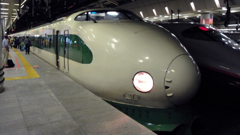 Bullet Train at Station — White, Calm, Night