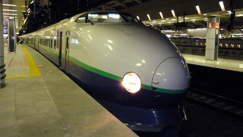 Bullet Train at Station — White, Calm