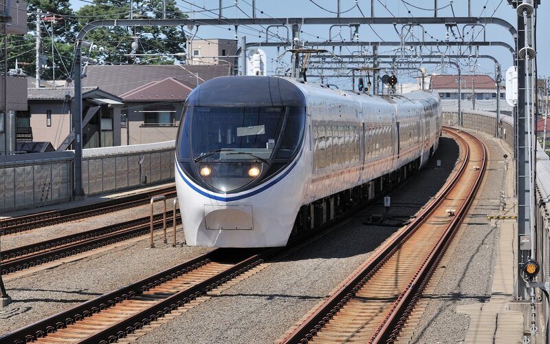 bullet train on curved track