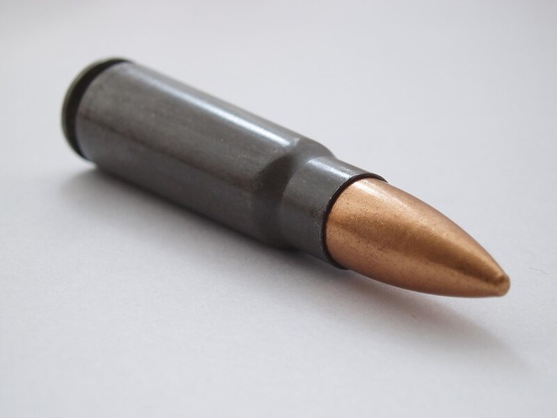 bullet with copper-jacketed bullet