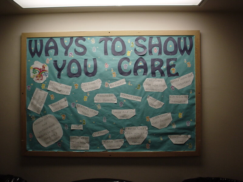 Bulletin Board with Care Tips