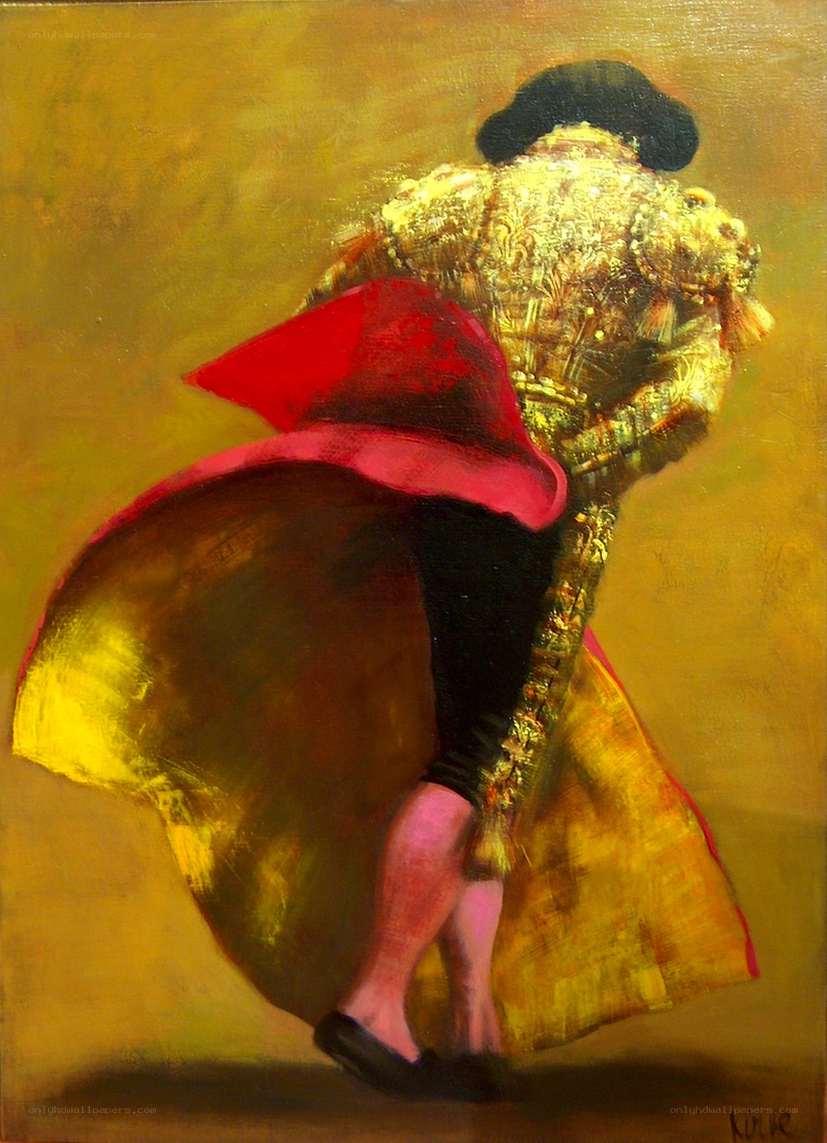 Bullfighter in motion
