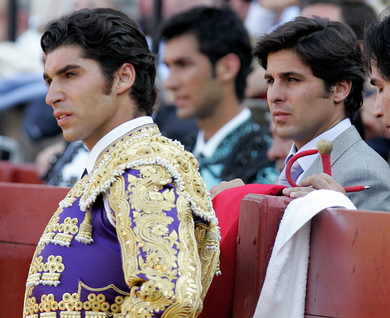 Bullfighters in traditional attire