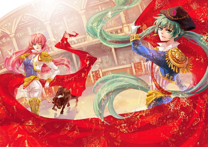 Bullfighting anime characters