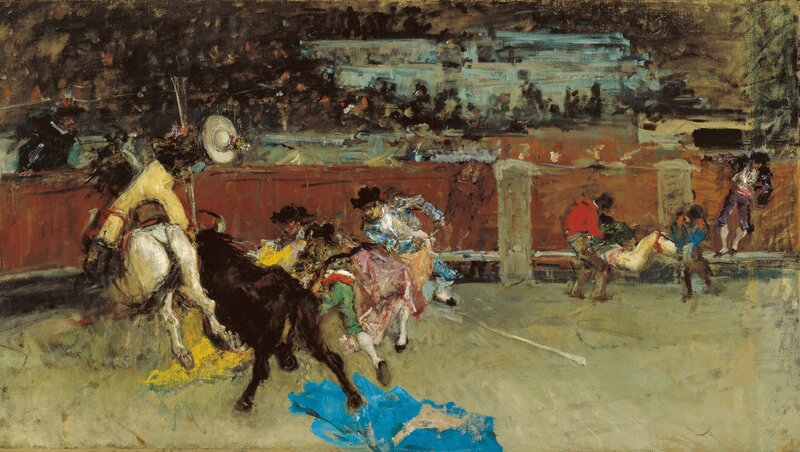 Bullfighting Scene — Brown