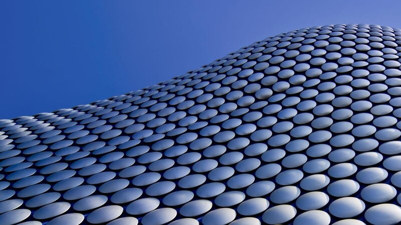 Bullring Building Facade — Blue, Modern