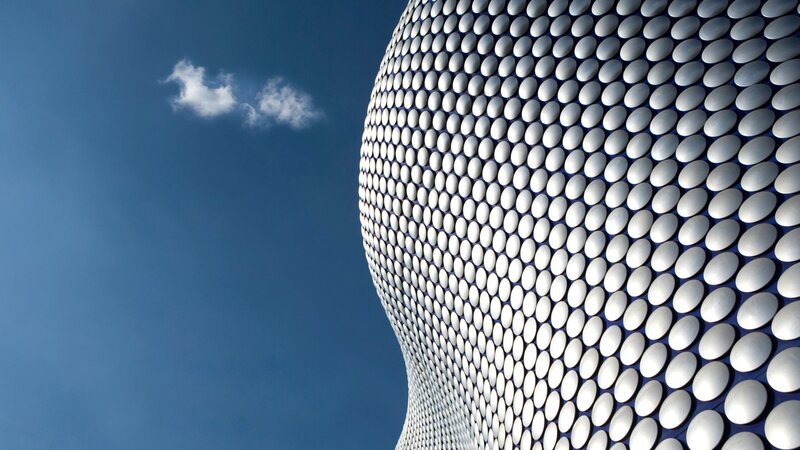 Bullring Building Facade — Blue