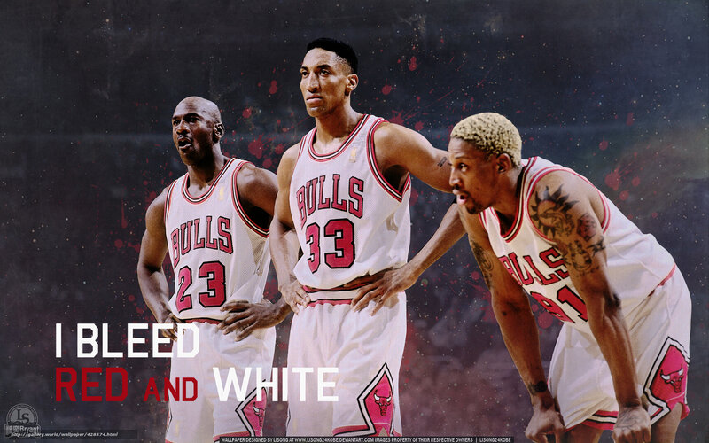 Bulls legends in red and white