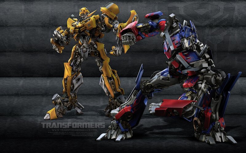 Bumblebee and Optimus Prime — Yellow, Dramatic, 3d Render