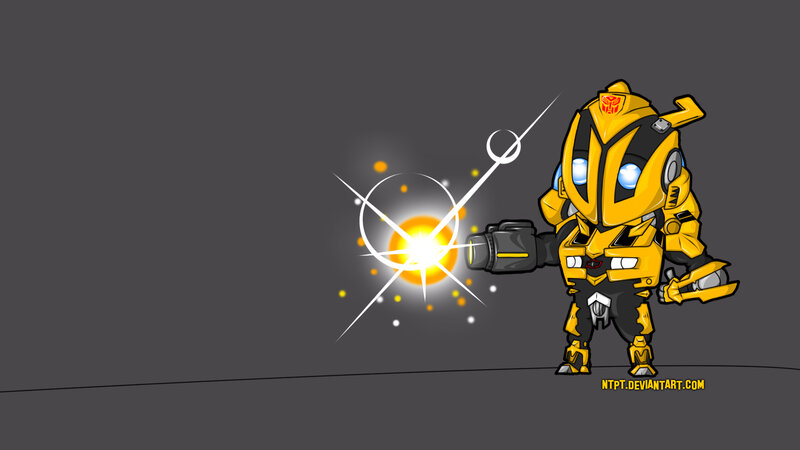 Bumblebee firing a weapon
