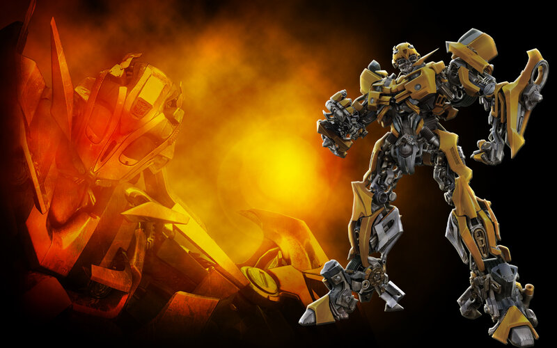 Bumblebee in fiery battle
