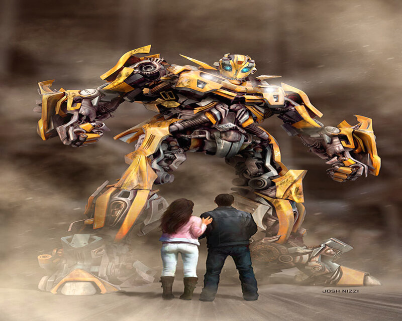 Bumblebee Robot and Two People
