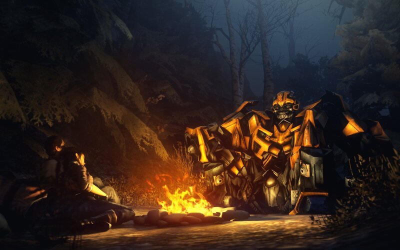 Bumblebee Robot at Campfire