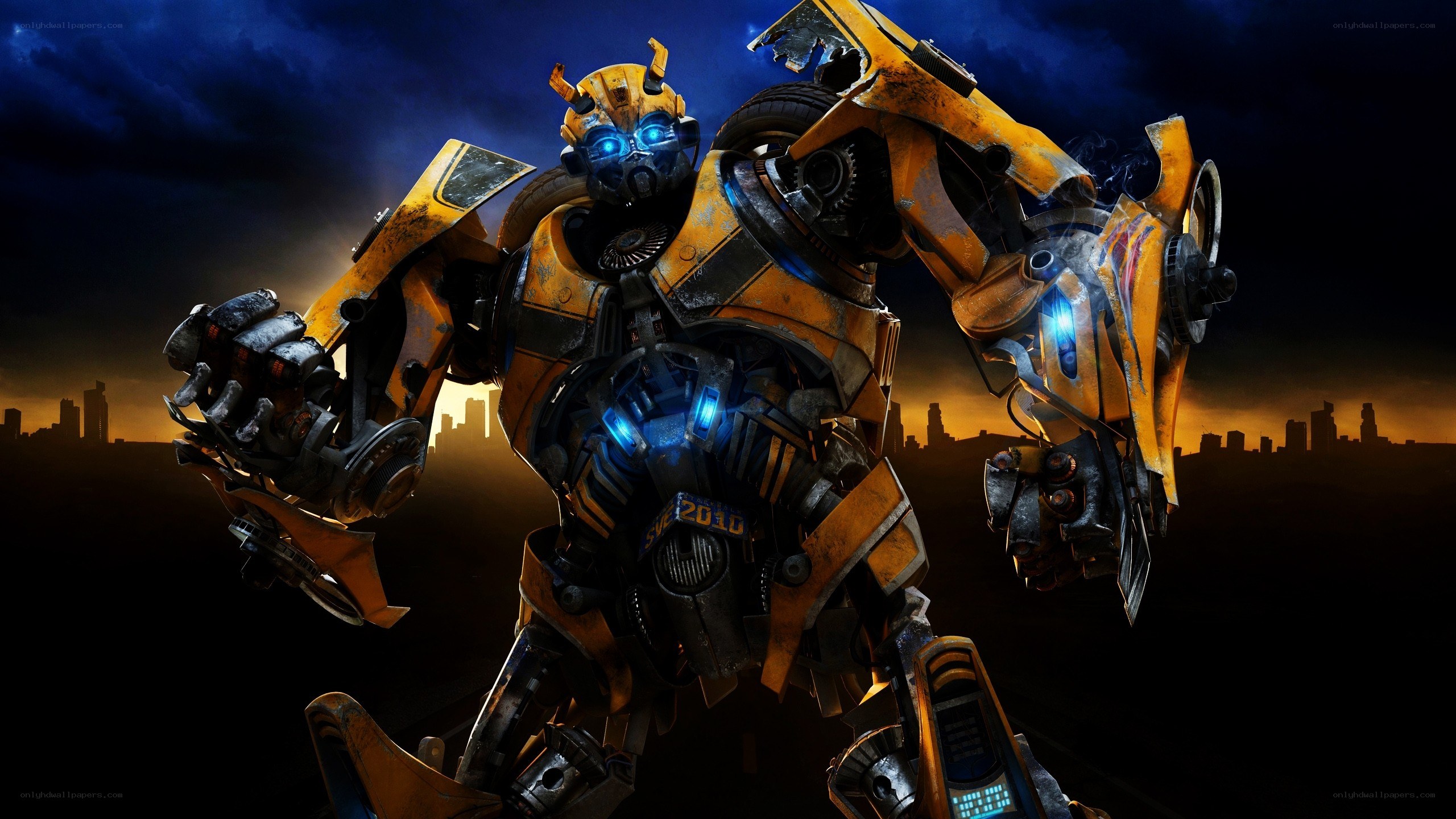 Bumblebee robot in battle stance