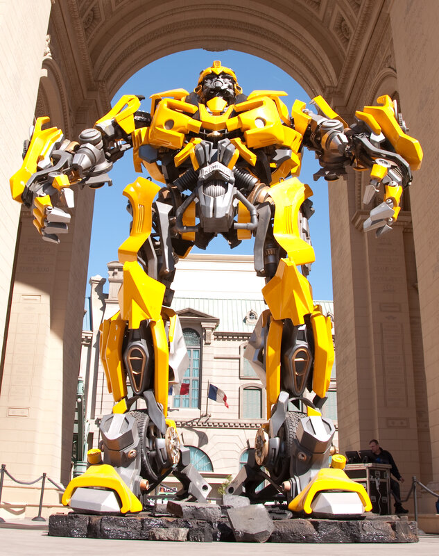 Bumblebee robot statue