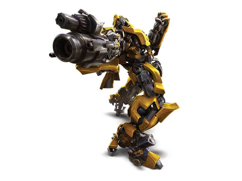 Bumblebee robot with weapon