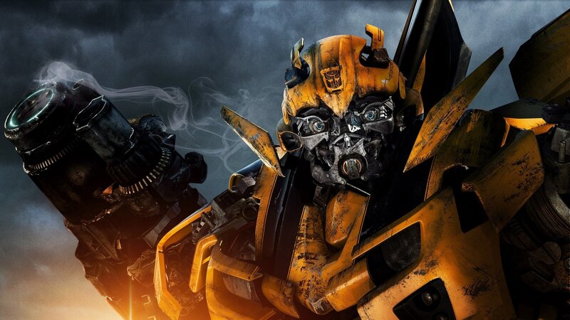 Bumblebee Robot — Yellow, Dramatic, 3d Render, Smoke, Weapon