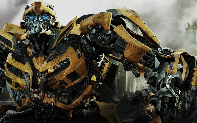 Bumblebee Robot — Yellow, Dramatic, 3d Render