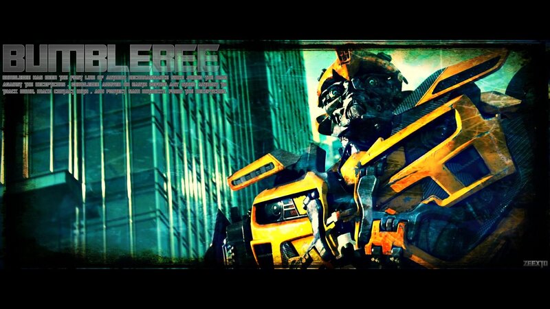 Bumblebee Robot — Yellow, Dramatic, Night